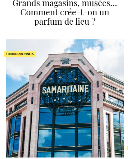 Comment est créé un parfum de lieu ? - publié dans ELLE.