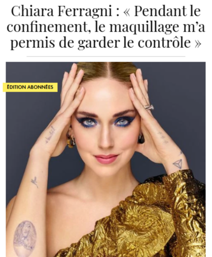 Interview de Chiara Ferragni - publié dans ELLE.