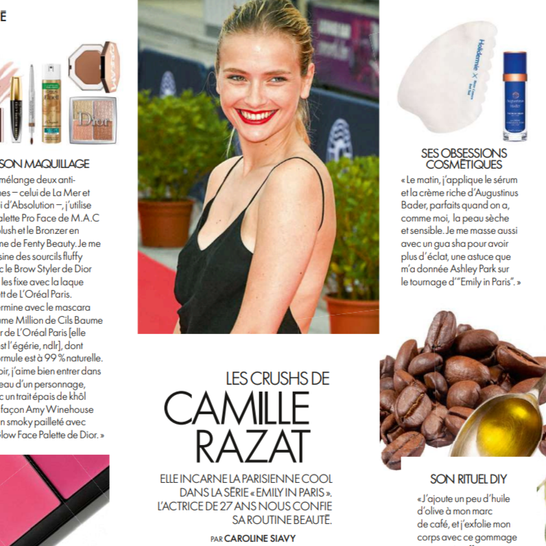 Interview de Camille Razat - publié dans ELLE.