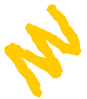 Verspielte Zickzack-Linie in grobem Skizzenstil.