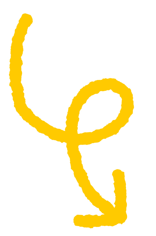 Grob skizzierter Pfeil.