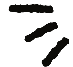 Animierte Illustration von drei auseinanderlaufenden Linien in grobem Skizzenstil.