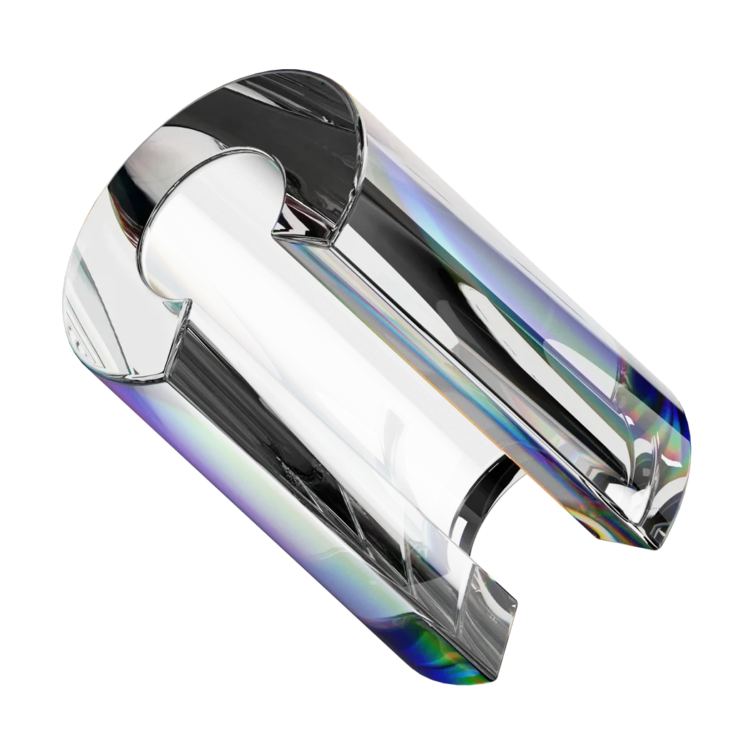 Glasobjekt – Grafikdesign Hilden