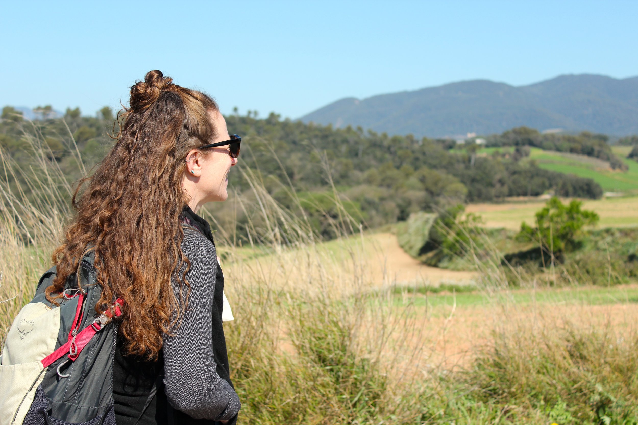 Woman looking at view with Made My Dia