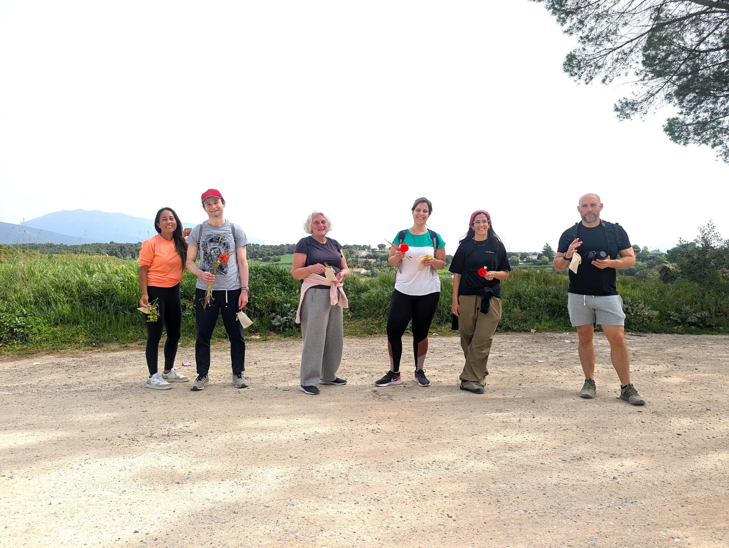 Foto de grup durant l'experiència Sunprints