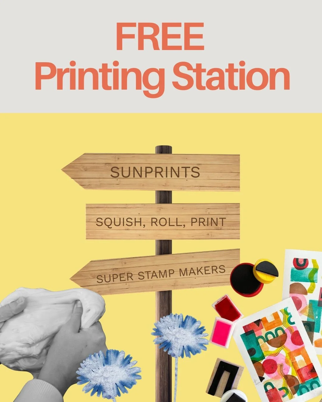 Printing station with Made My Dia promotion