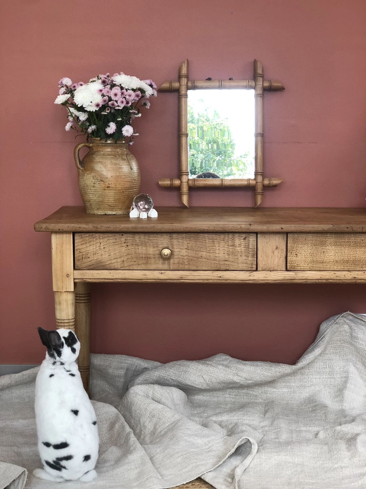 Table ancienne rénovée