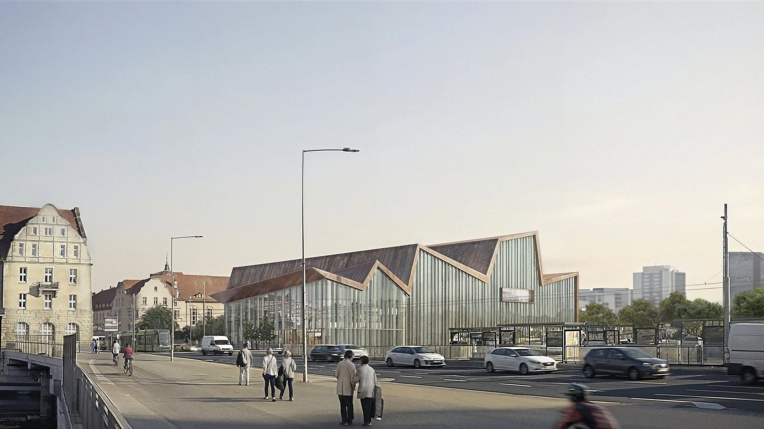 Projekt nowego Teatru Muzycznego narodził się w 2017 roku, kiedy miasto Poznań nabyło grunt pod inwestycję. Konkurs architektoniczny wygrała krakowska pracownia Atelier Loegler Architekci, z Romualdem Loeglerem na czele. Jednak realizacja napotkała o