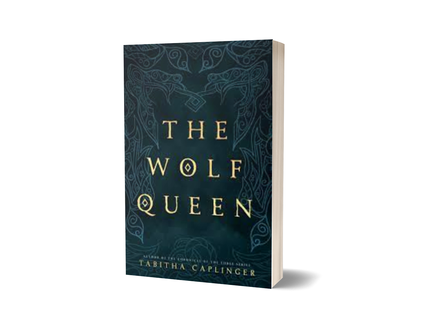 The cover of a book titled "The Wolf Queen" by Tabitha Caplinger, featuring dark, mystical artwork with wolf imagery.