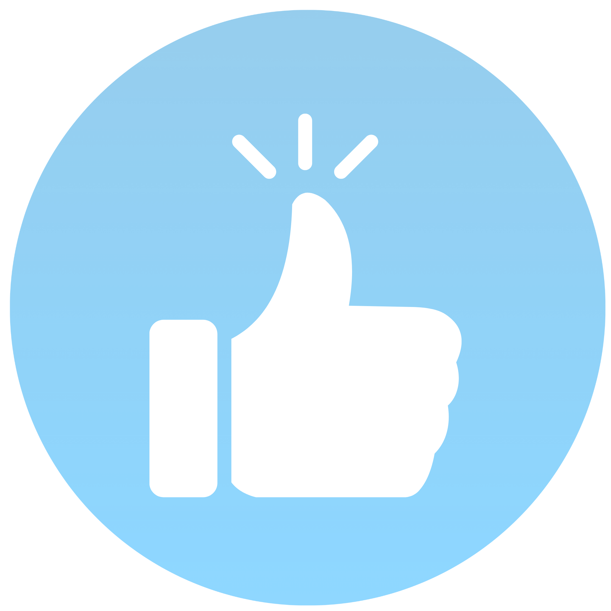 Pulgar hacia arriba explicando una de las ventajas de la venta de la nuda propiedad | Grupo Nuevo Horizonte