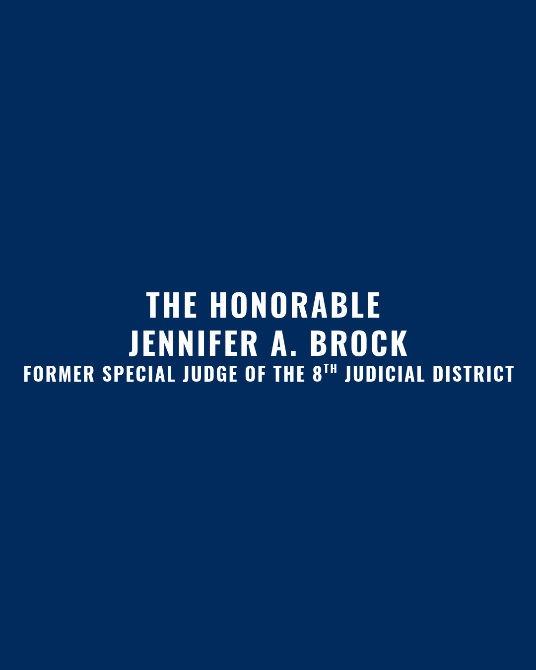 The Honorable Jennifer Brock, former Special Judge, endorses Rob Davis