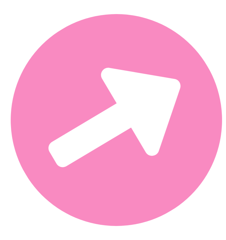 Pink circle with a white upward right arrow in the center.