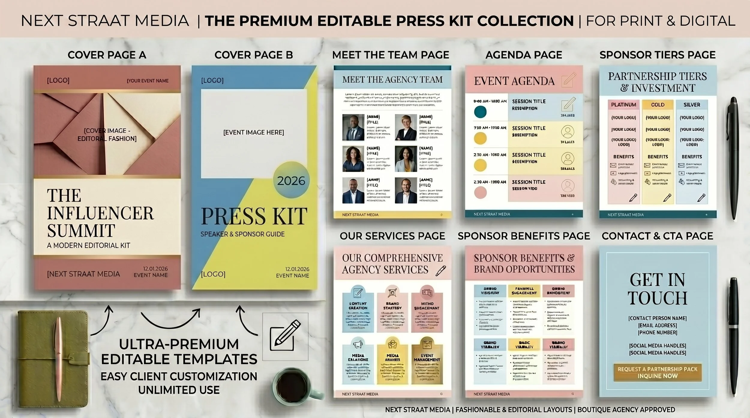 Press Release Templates - Pastels