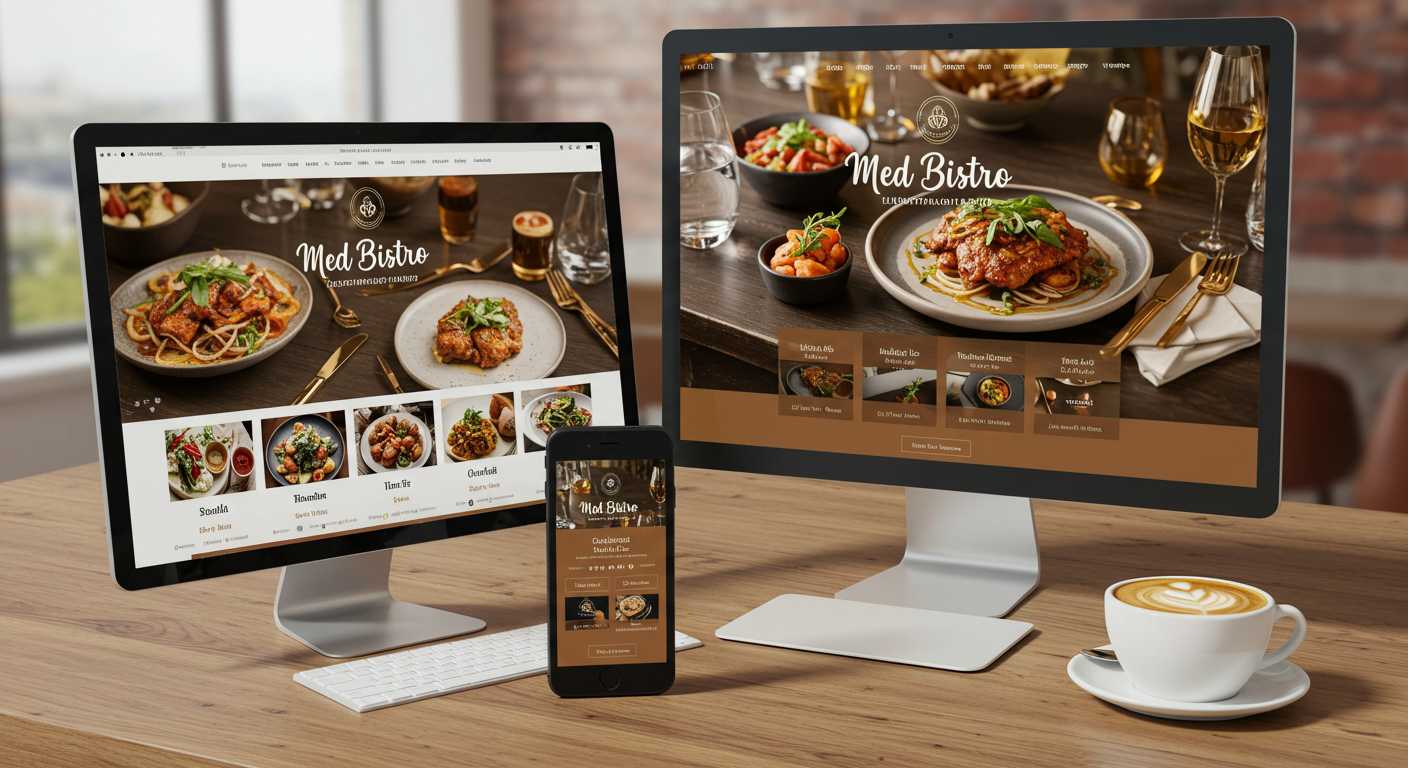 Website Concept Design - Restaurateur Client.
