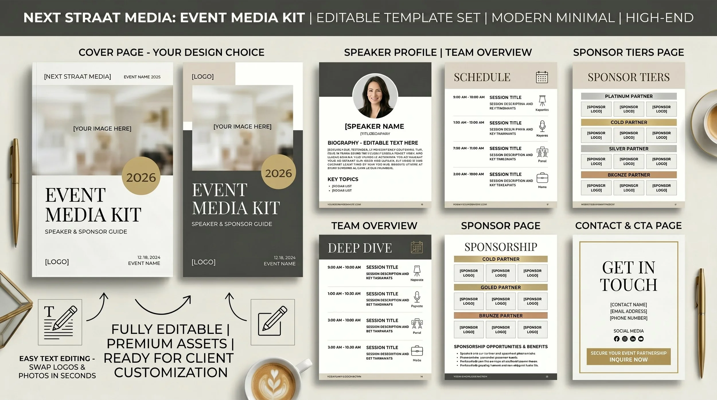 Event Template Set - Minimal. 