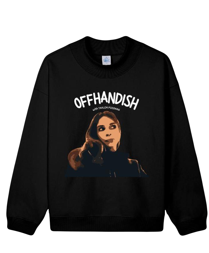 Offhandish Cover Art Sweater Black