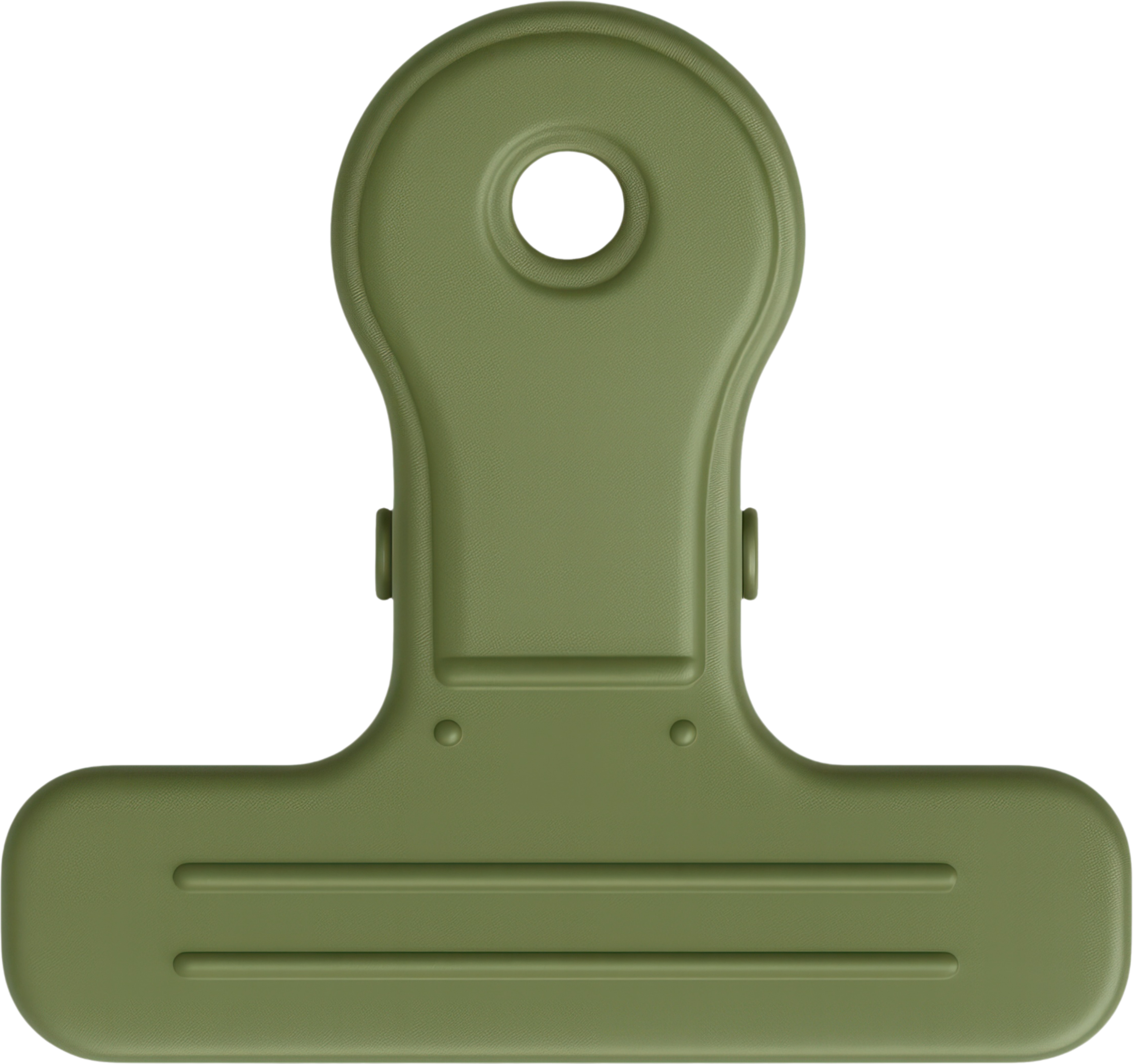 Olive green document clip