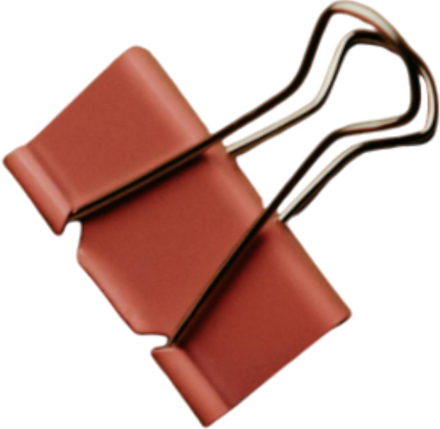 Pink binder clip with metal handles