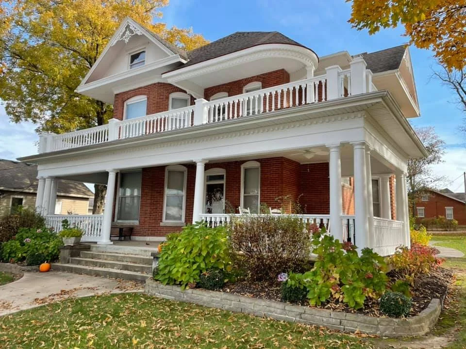 Painted porch on a historic home