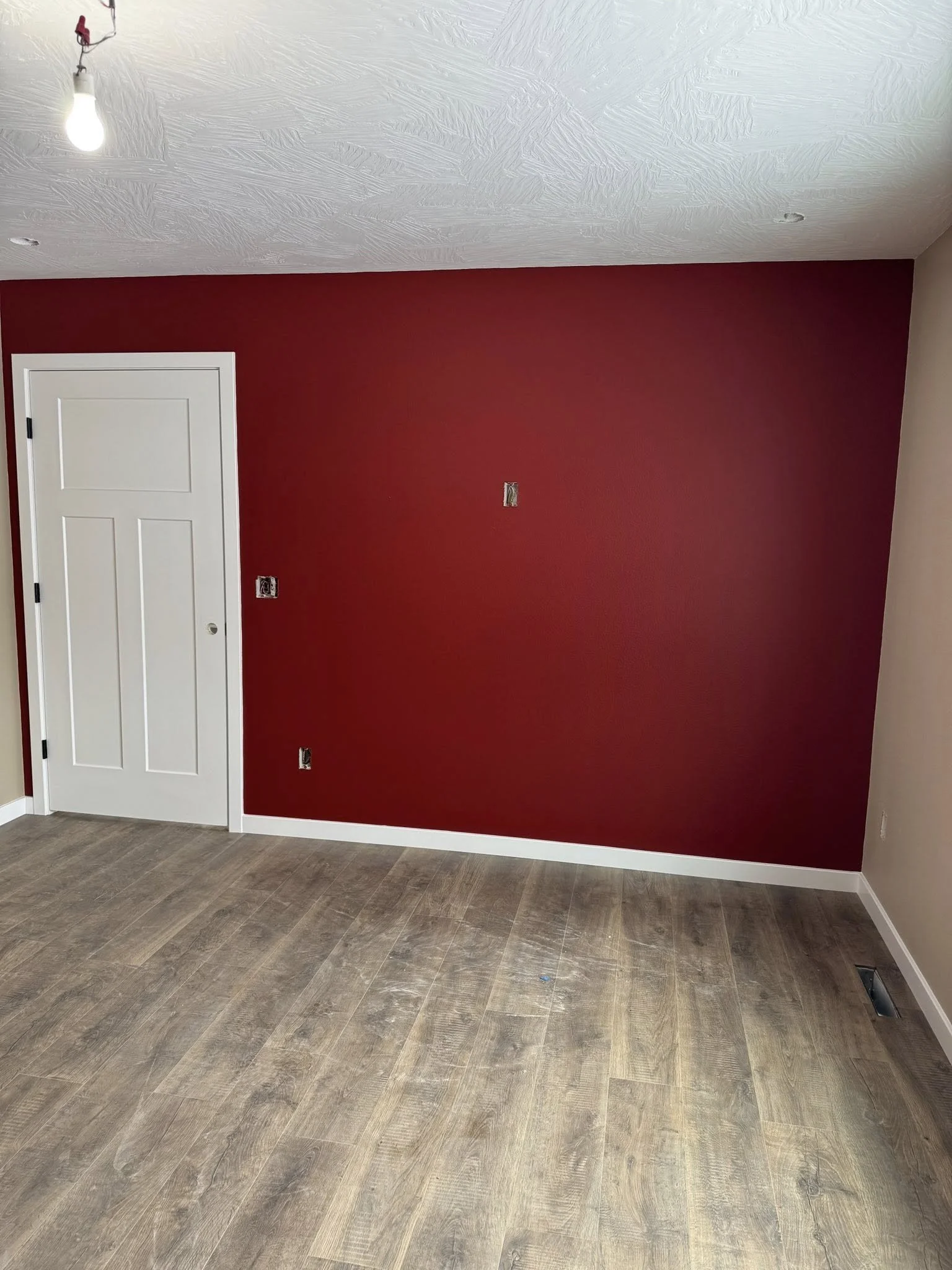 Red accent wall