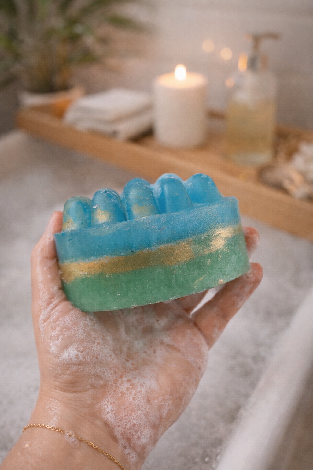 Serene bath time moments with soap.png