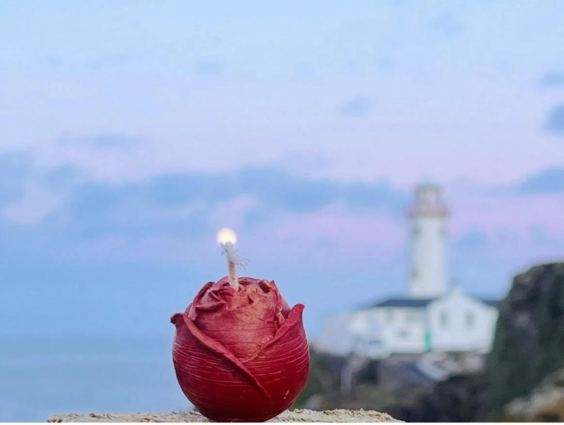 Fanad Red Rose Beeswax Candle
