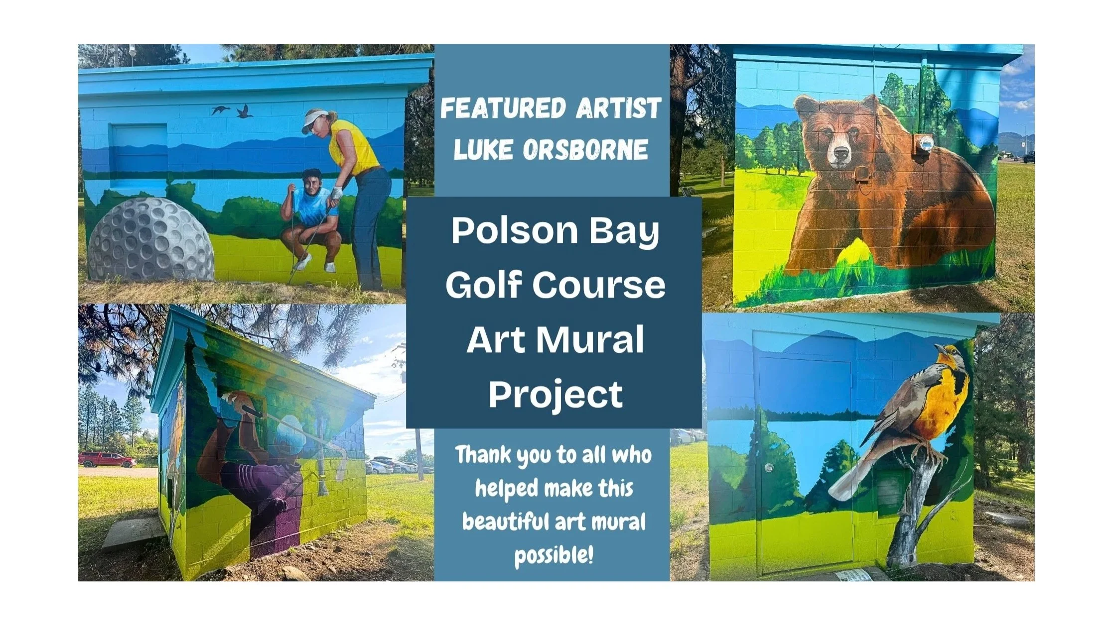 Luke Orsborne painting at the golf course 