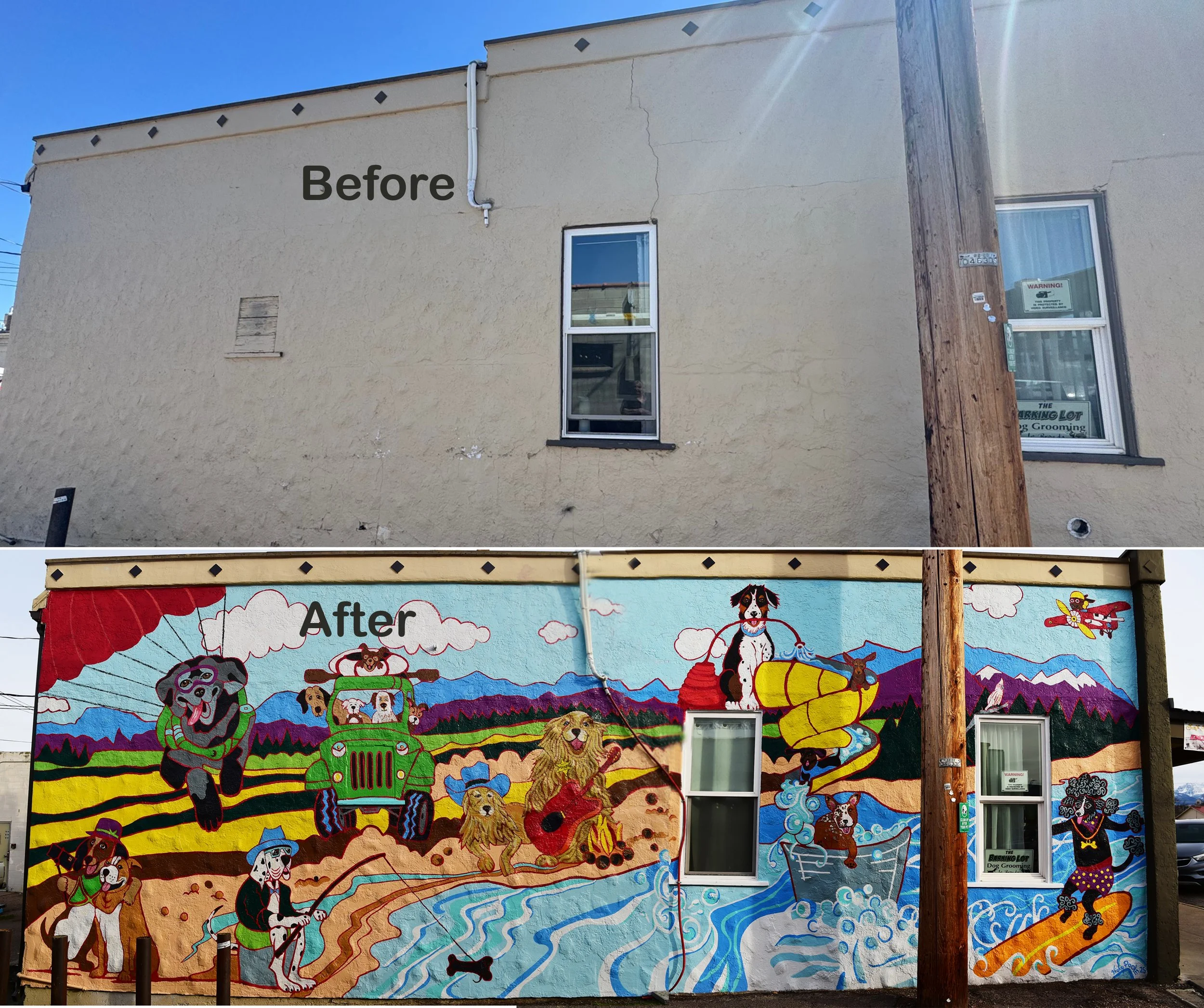 Barking Lot before and after