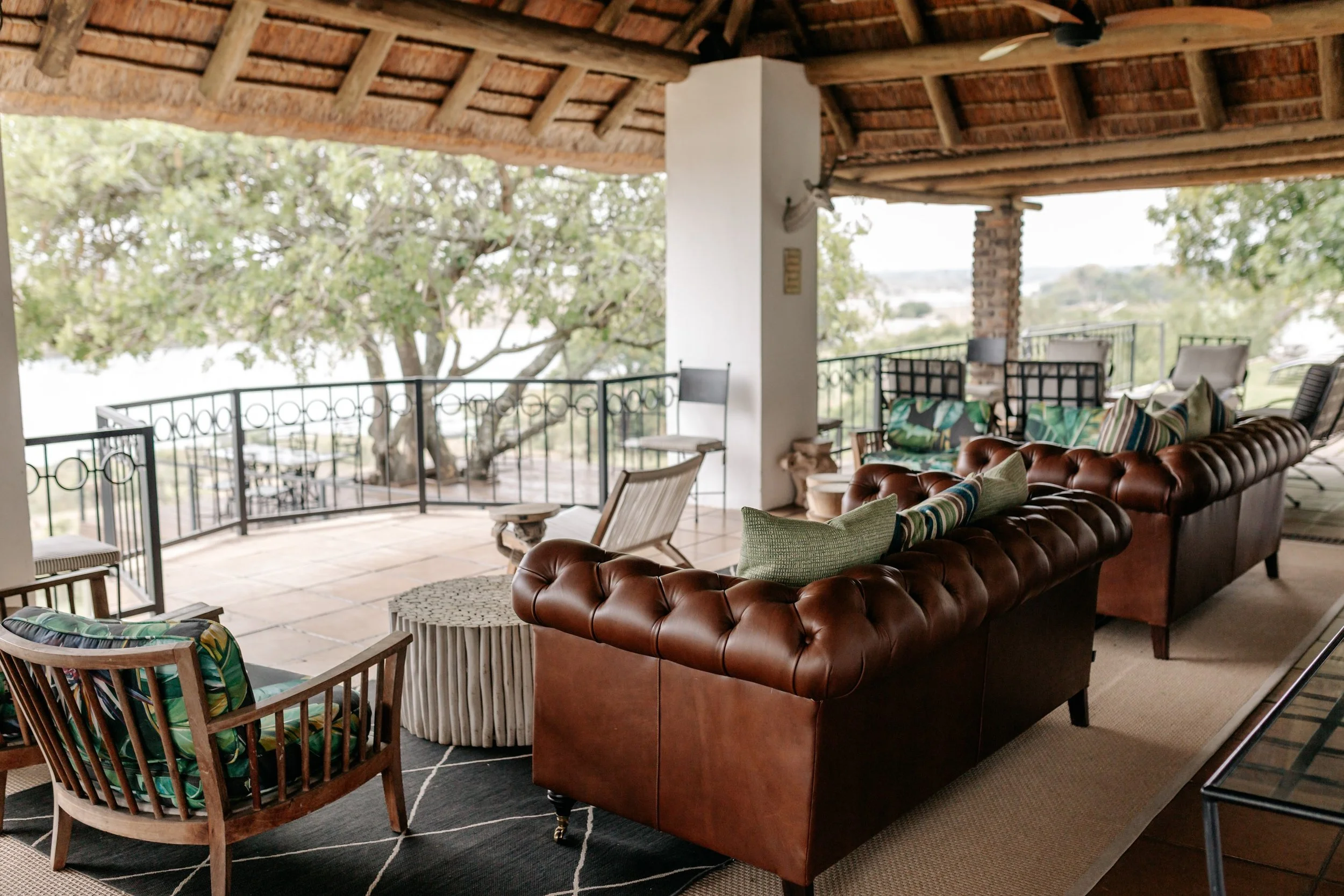 Relax at the communal seating area