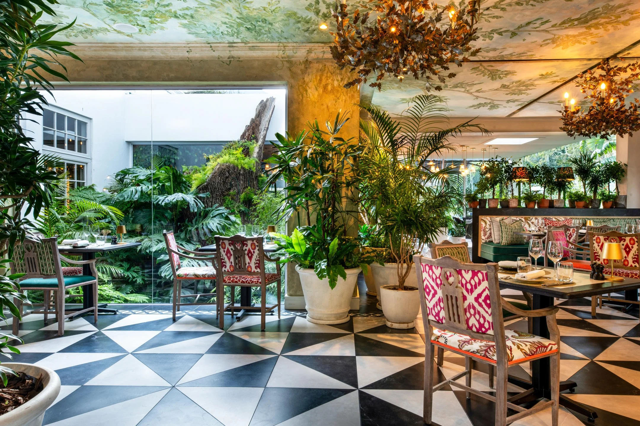 Lush, bright, garden setting