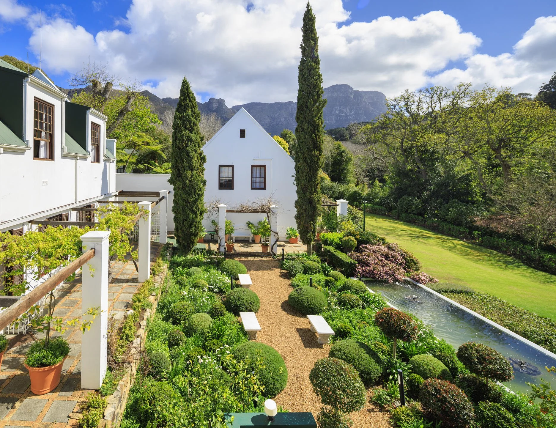 Hotel gardens under the Mountain