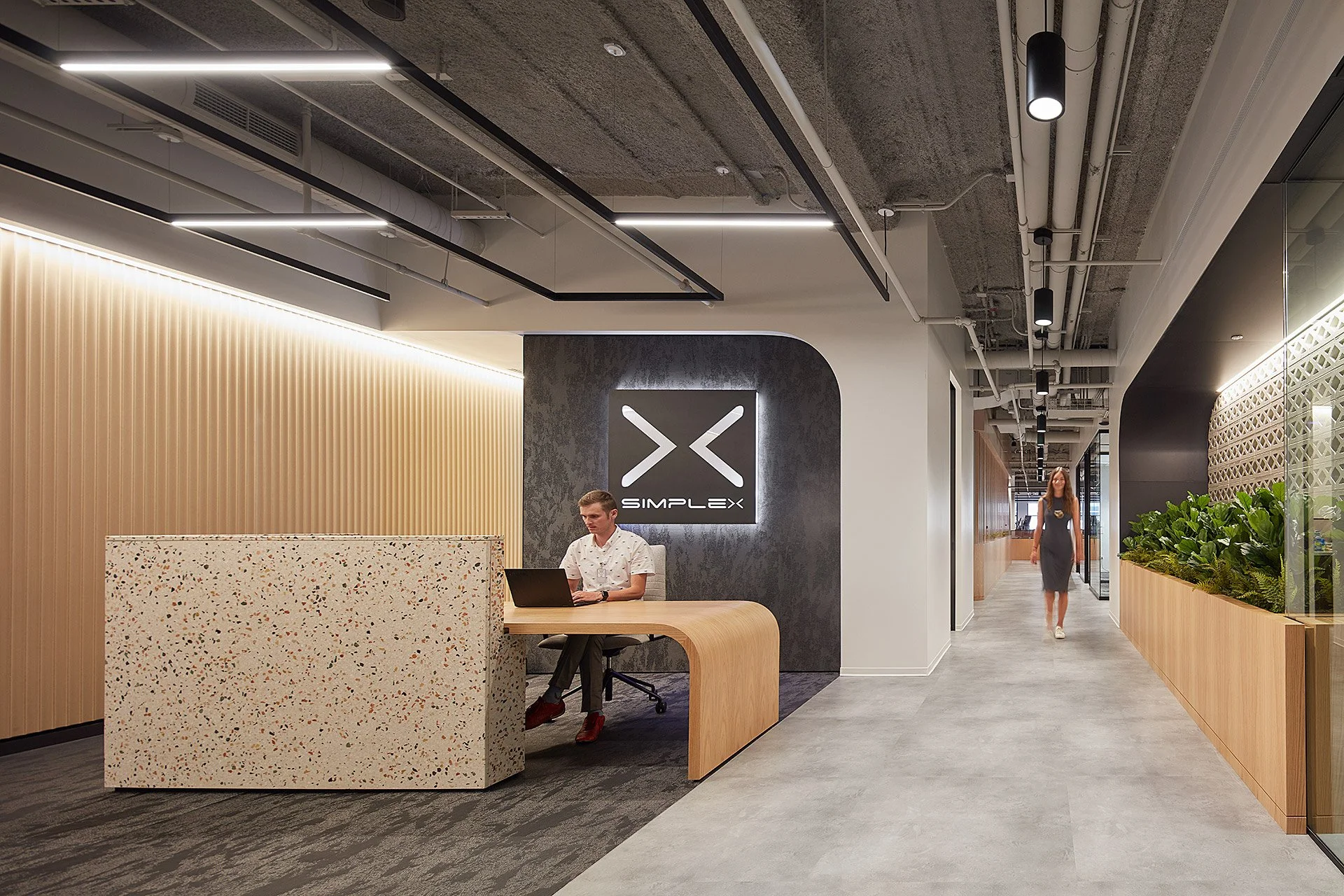 Interior office photo of Simplex Investment's lobby