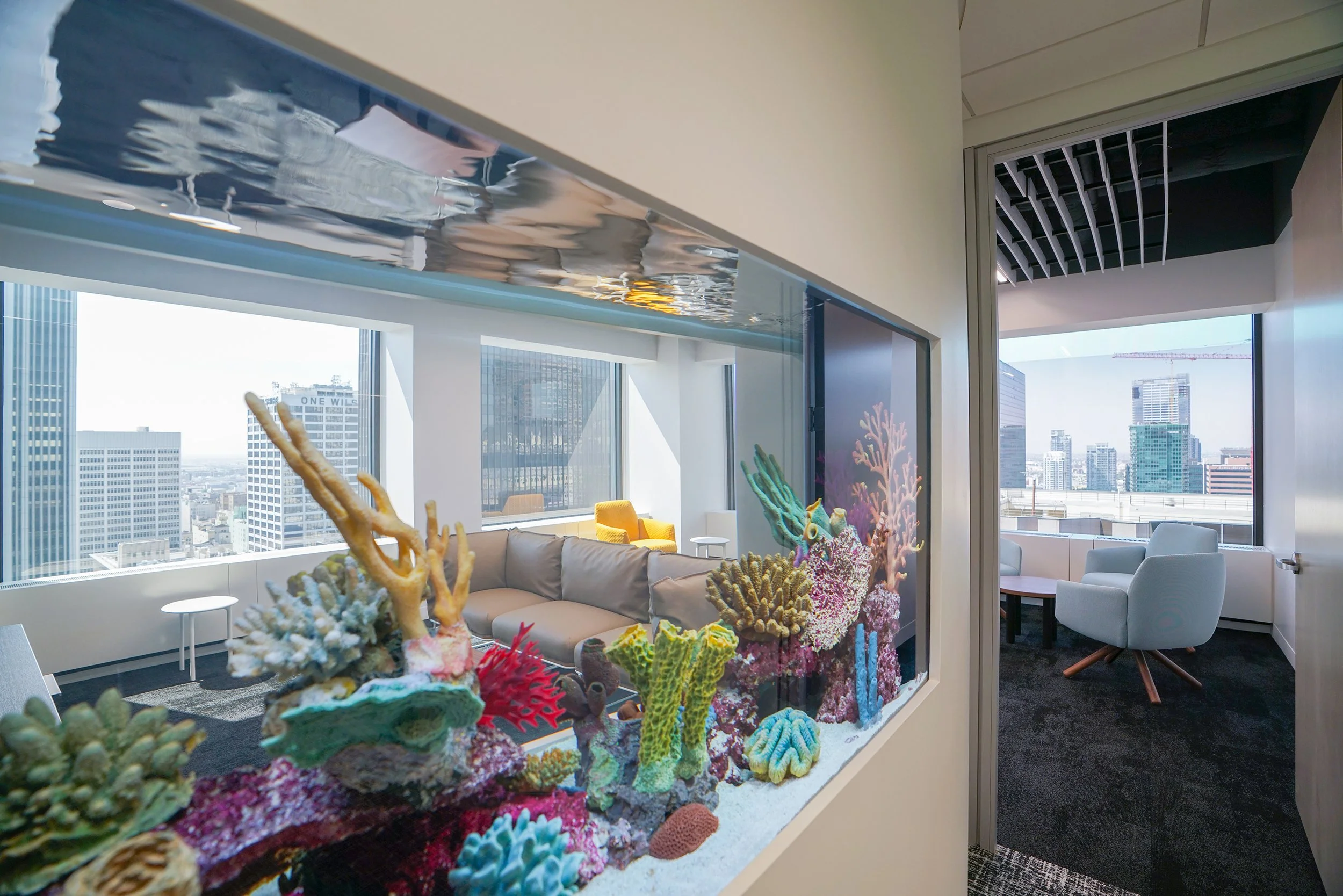 Clark Hill office interior - aquarium