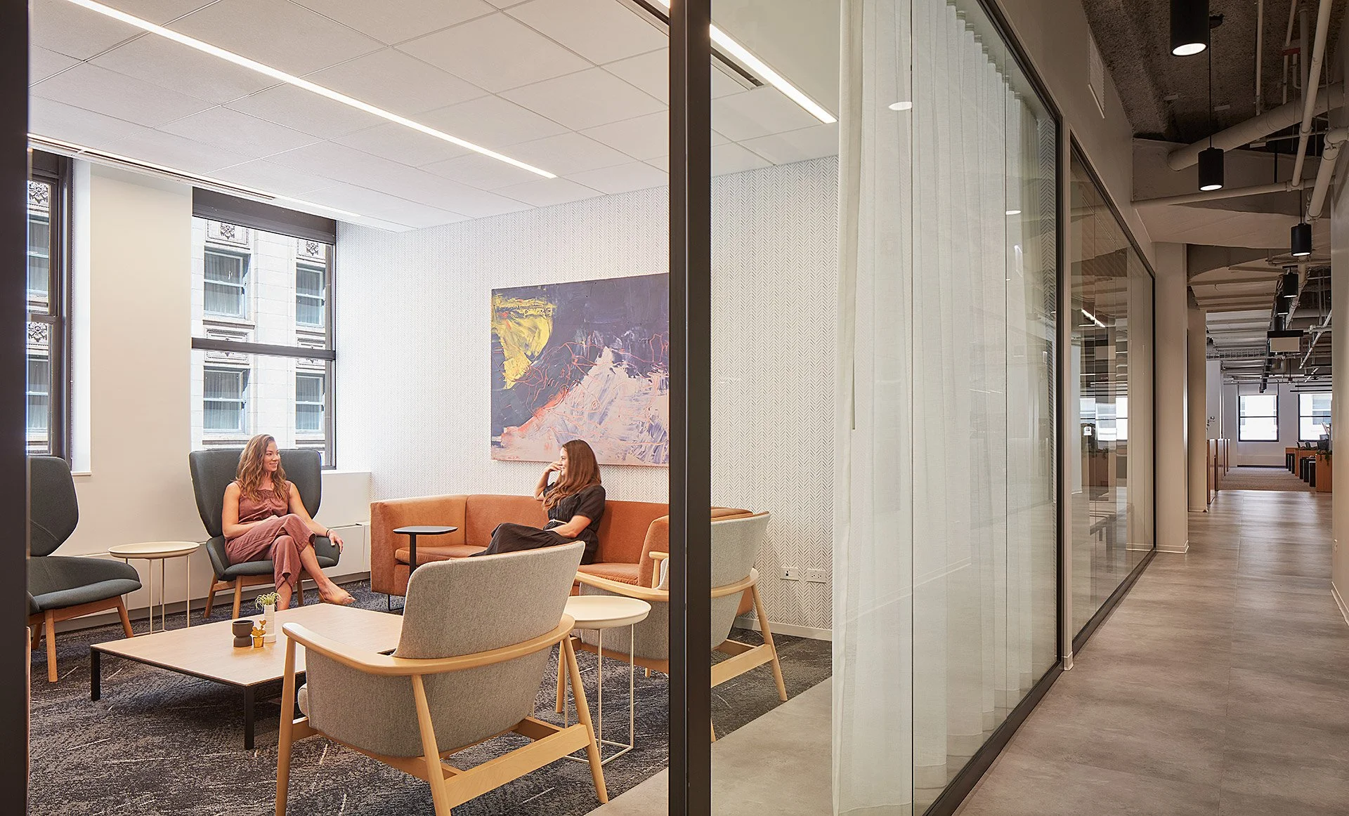Simplex Trading office interior - huddle room