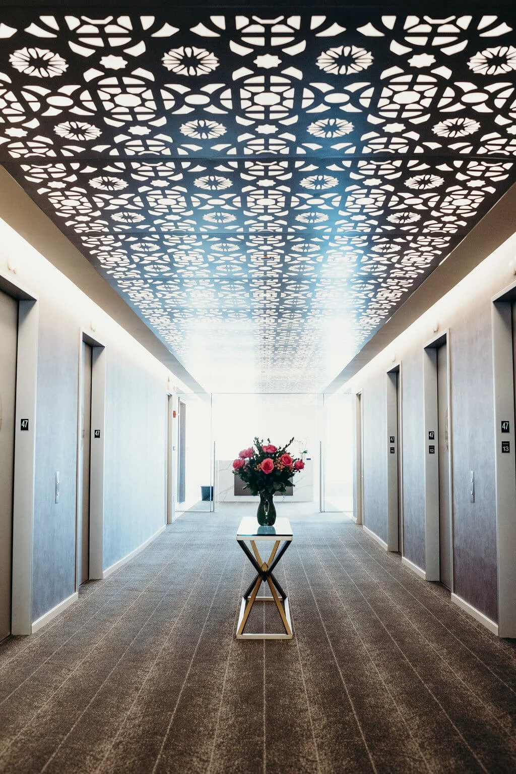 Salvi Law office interior - elevator bank