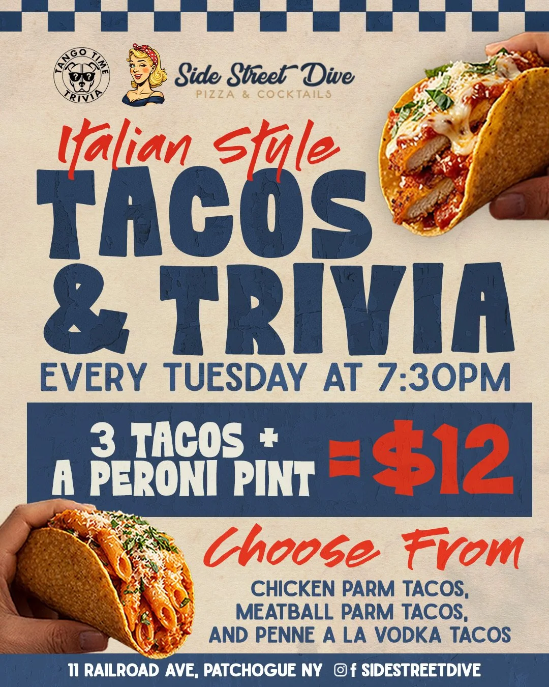 ITALIAN STYLE TACOS &amp; TRIVIA NIGHT 