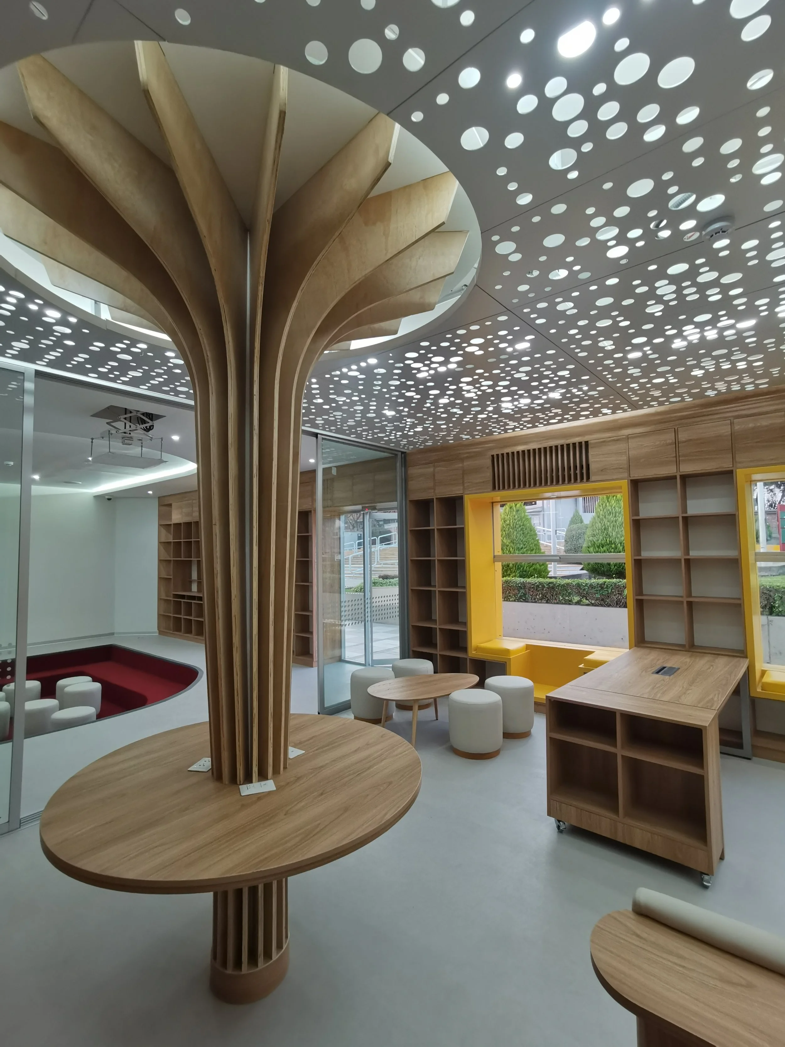 techo te pac para biblioteca de colegio raimondi falso cielo raso