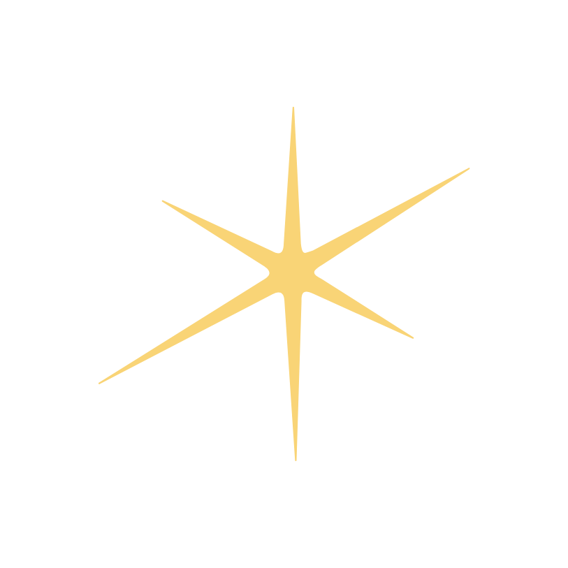 Golden star-shaped ornament with multiple pointed rays on a black background.