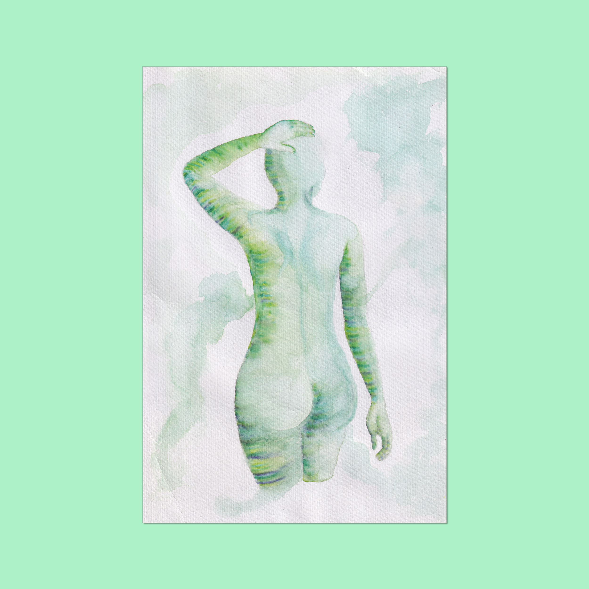 'Undine' Mythological Watercolor Art Print