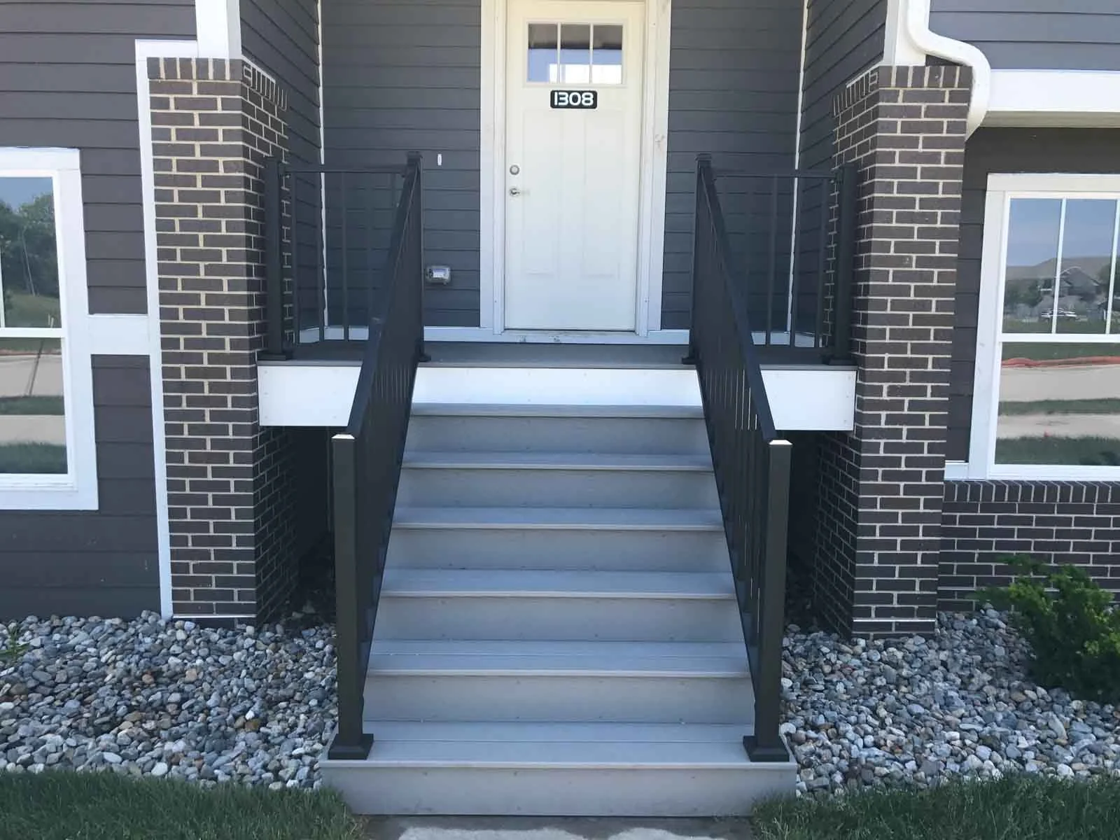 Composite deck stairs