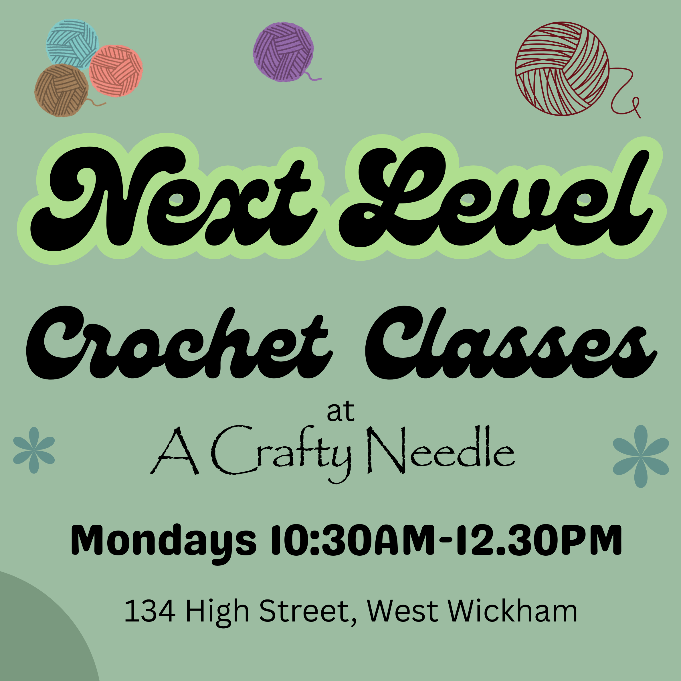 JUNE 2026 CORNER TO CORNER CROCHET CLASSES