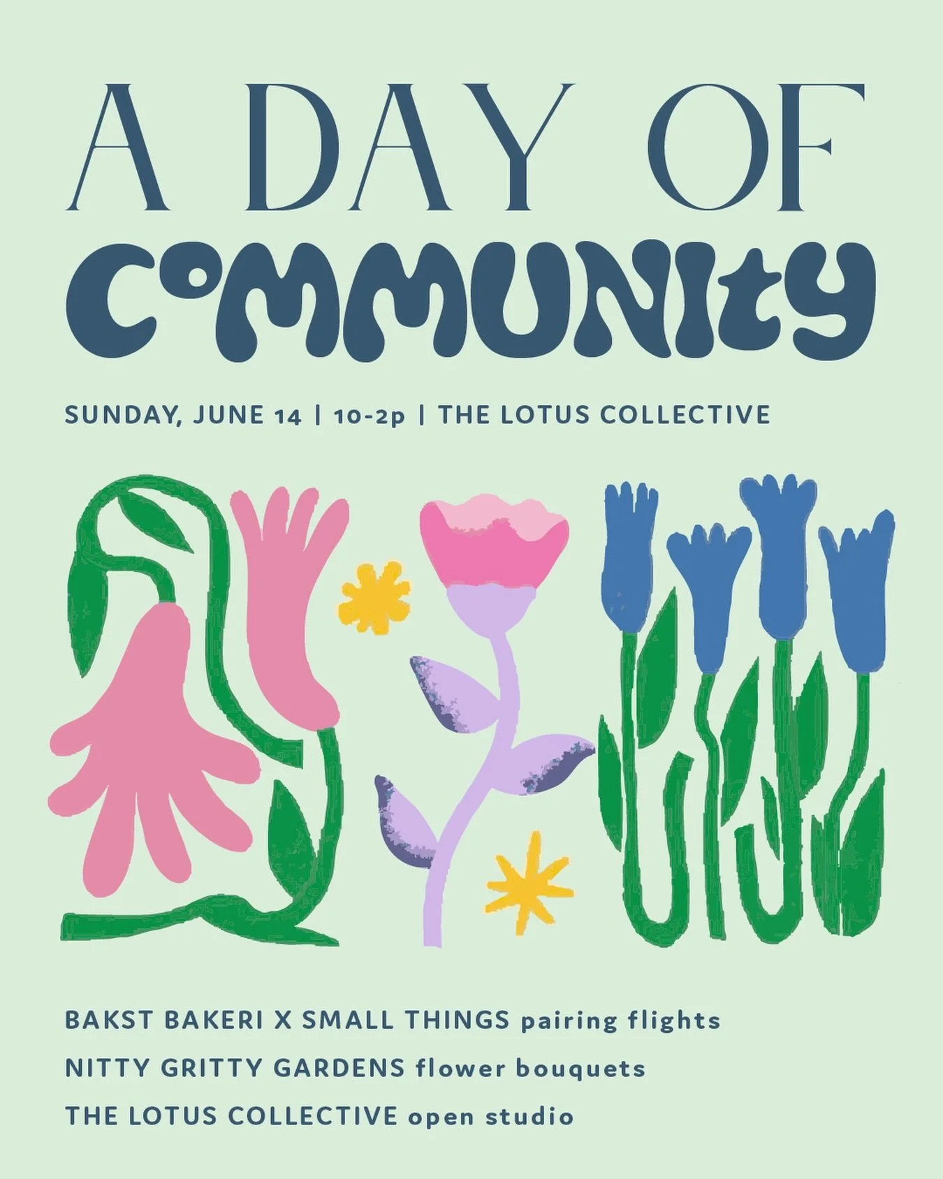 Happy Monday everyone!💓🌸 We&rsquo;re so excited for this community open house event at The Lotus Collective. This will be a time for the community to come check out the studio, connect with others, try some amazing coffee/matcha and drinks from @sm