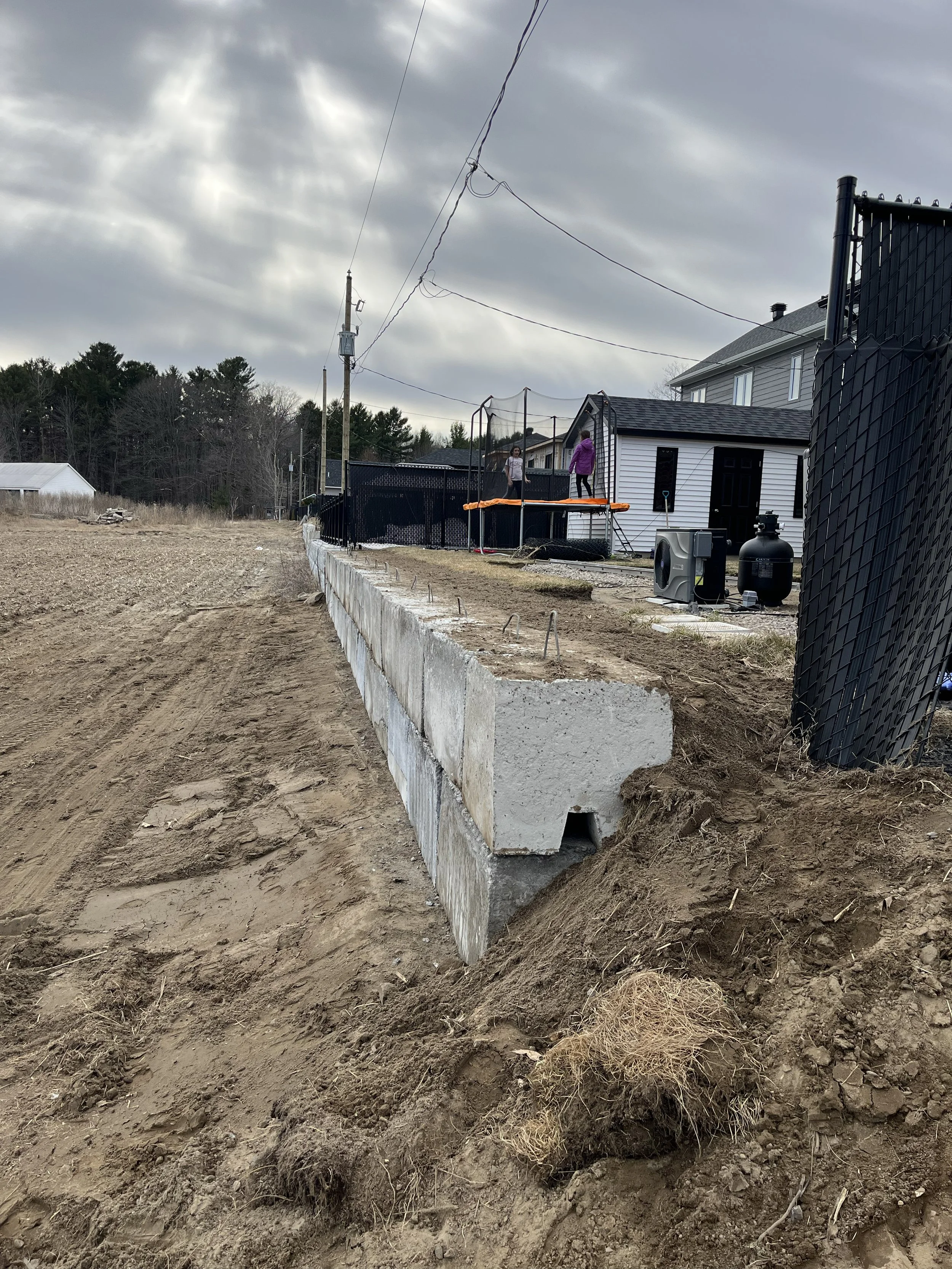 Soutènement et agrandissement terrain - Projet Rue Farly