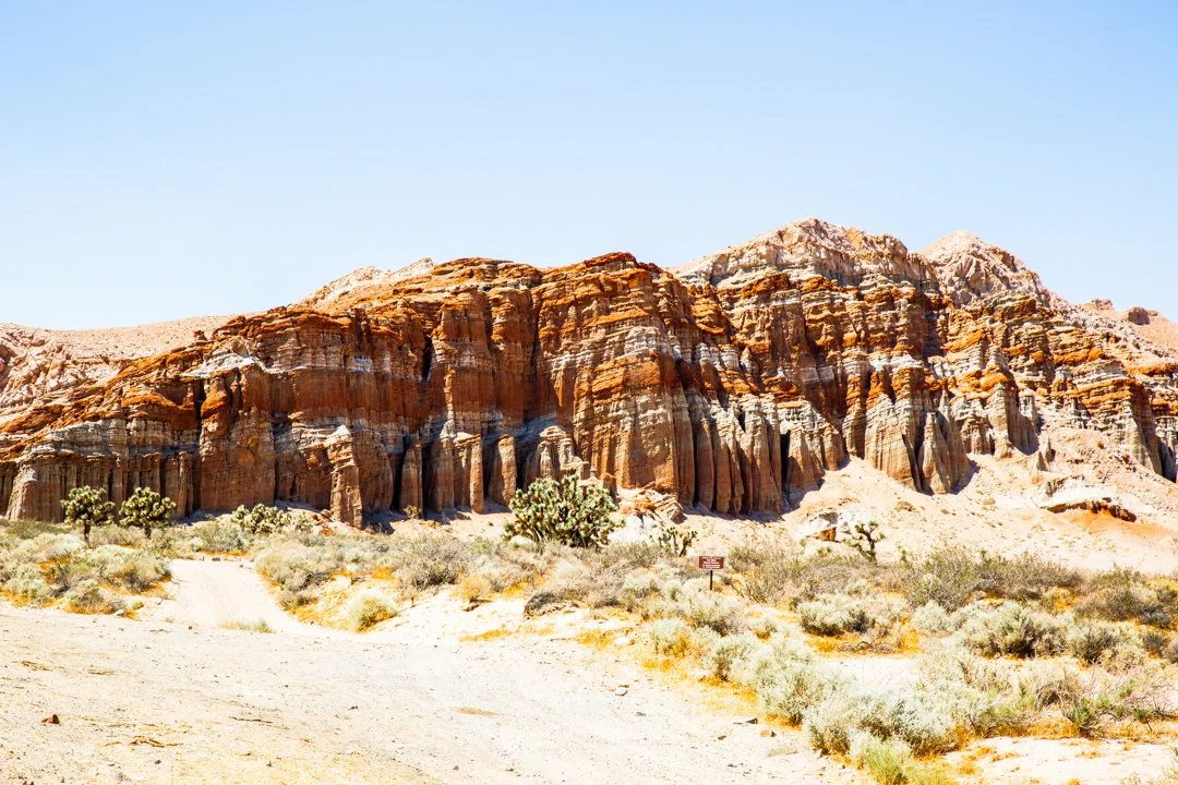 Layered red rock cliffs in the American Southwest, illuminated by warm sunlight that reveals the sculptural forms and natural geometry of the desert landscape.