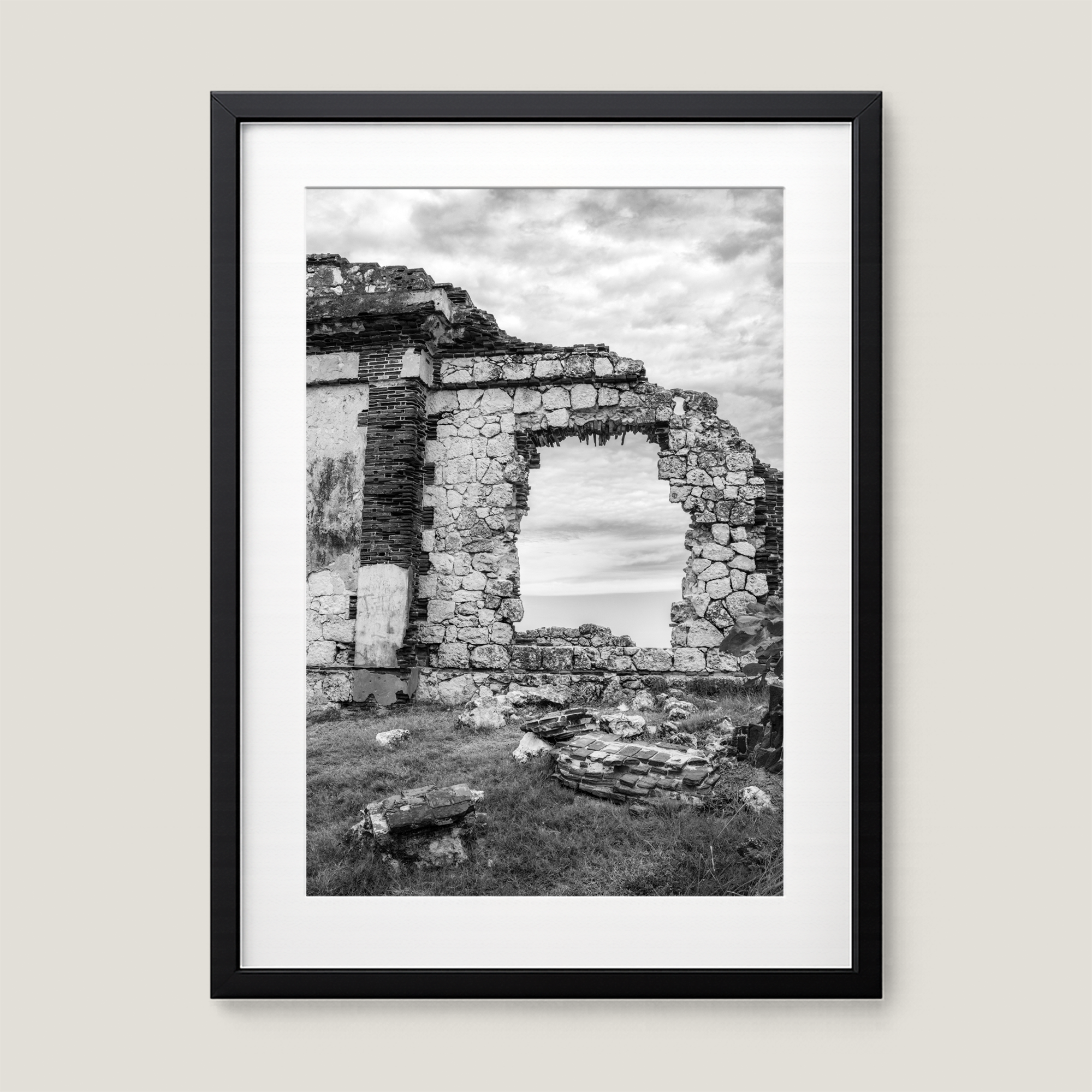 stone-opening-punta-borinquen-lighthouse-ruins-puerto-rico-framed-print.png