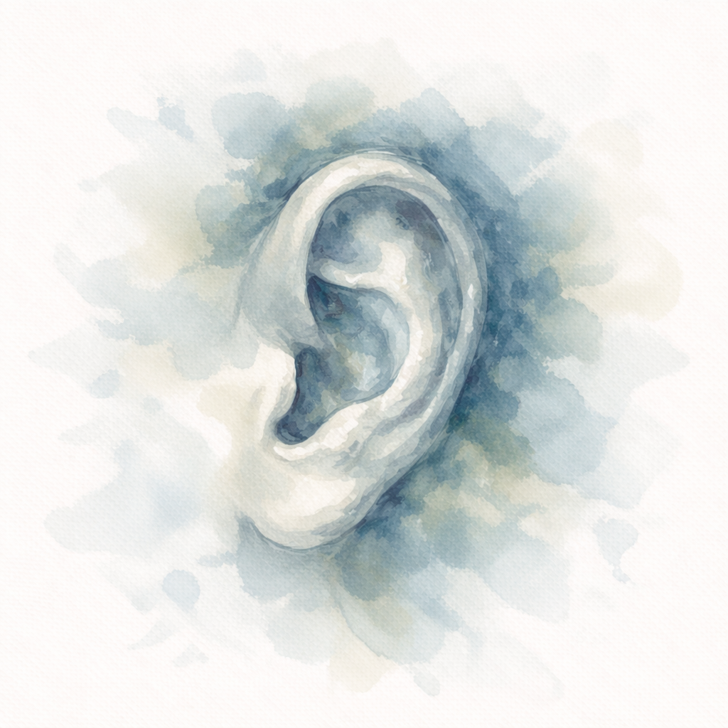 Ritratto digitale di un orecchio.