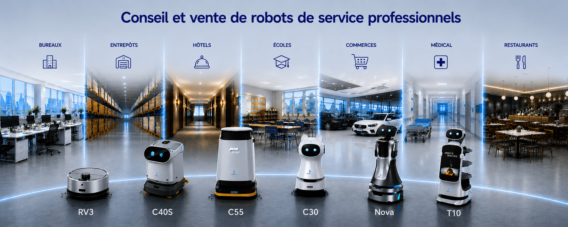 Conseil et vente de robots de service professionnels