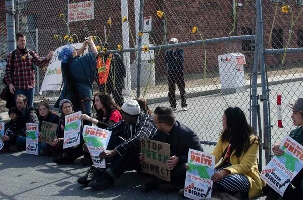 100 March, Nine Arrested in Protest of FreshDirect Relocation to South Bronx</a>