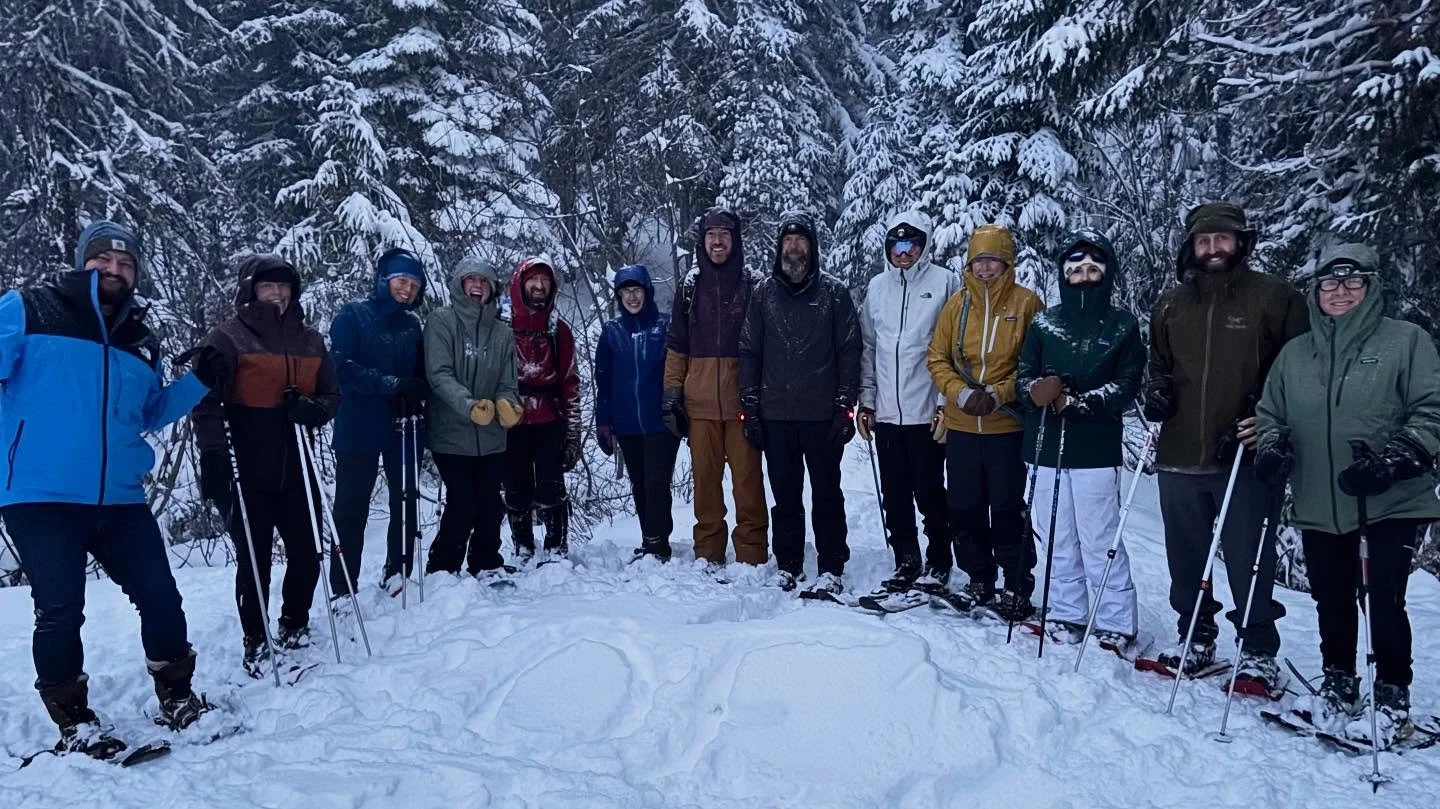 Thank you for a great 2025! 39 years of serving Sandpoint! Our crew and their families celebrated with an evening snowshoe adventure and Powder Hound Pizza.