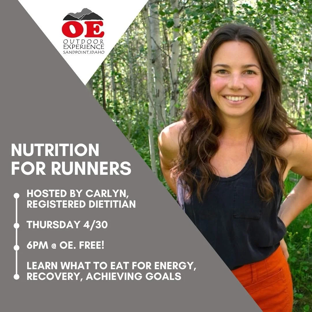 Mark your calendars. We have another free community event coming up on Thursday, 4/30. Nutrition for Runners! Fuel your runs like a pro. Join RD Carlyn to learn what to eat for energy, recovery, and hitting your running goals. All levels welcome &mda